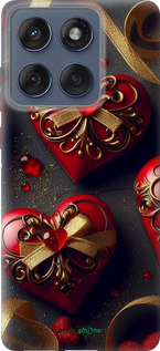 Силиконовый чехол Сердечки v4 для Motorola Edge 60 Fusion 5G - 5834u-4021 изображение 