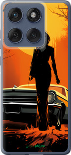 Силиконовый чехол Чехол для телефона Девушка возле автомобиля для Motorola Edge 60 Fusion 5G - 5946u-4021 изображение 