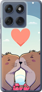 Силіконовий чехол Капібара кохання для Motorola Edge 60 Fusion 5G - 6027u-4021 изображение 