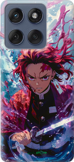 Силиконовый чехол Танджиро Камадо: Клинок рассекающий демонов для Motorola Edge 60 Fusion 5G - 6111u-4021 изображение 