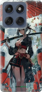 Силиконовый чехол Гейша-воин для Motorola Edge 60 Fusion 5G - 6124u-4021 изображение 