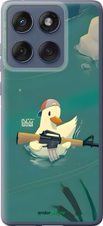 Силиконовый чехол Уточка с автоматом для Motorola Edge 60 Fusion 5G - 6356u-4021 изображение 