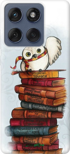 Силиконовый чехол Сова и книги для Motorola Edge 60 Fusion 5G - 6436u-4021 изображение 