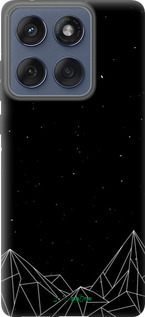 Силиконовый чехол Черно белые абстрактные горы для Motorola Edge 60 Fusion 5G - 6437u-4021 изображение 