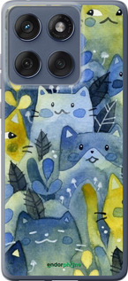 Силіконовий чехол Із зображенням котячого лісу для Motorola Edge 60 Fusion 5G - 6447u-4021 изображение 