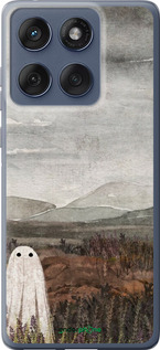 Силиконовый чехол Одинокий призрак на фоне гор для Motorola Edge 60 Fusion 5G - 6486u-4021 изображение 