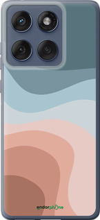 Силиконовый чехол С синими и розовыми волнами в стиле ретро для Motorola Edge 60 Fusion 5G - 6532u-4021 изображение 