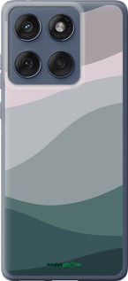 Силиконовый чехол С фиолетовым и бирюзовым ретро-стилем и волнами для Motorola Edge 60 Fusion 5G - 6533u-4021 изображение 