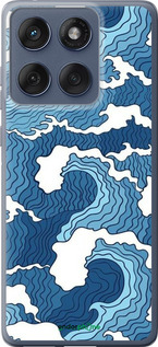 Силиконовый чехол Абстрактный рисунок морских волн для Motorola Edge 60 Fusion 5G - 6538u-4021 изображение 