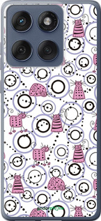 Силиконовый чехол Смешные коты для Motorola Edge 60 Fusion 5G - 907u-4021 изображение 