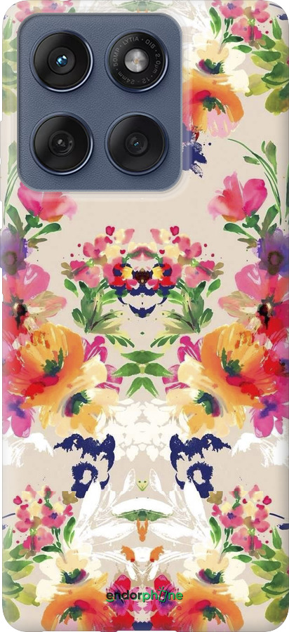 Силиконовый чехол Цветочный узор для Motorola Edge 60 Fusion 5G - 1083u-4021 изображение 