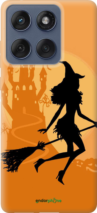 Силиконовый чехол Ведьма на метле для Motorola Edge 60 Fusion 5G - 1184u-4021 изображение 