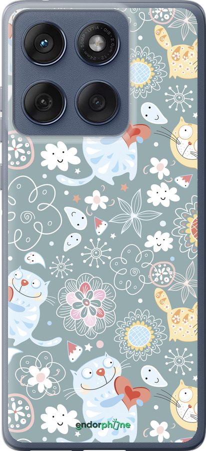 Силиконовый чехол Котята v3 для Motorola Edge 60 Fusion 5G - 1223u-4021 изображение 