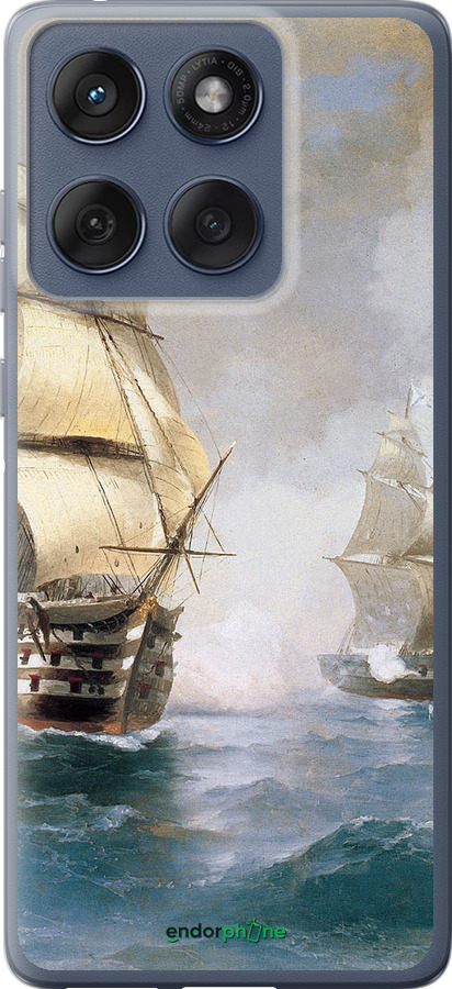 Силиконовый чехол Айвазовский. Корабли для Motorola Edge 60 Fusion 5G - 160u-4021 изображение 