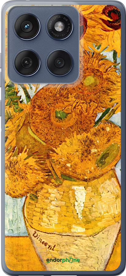 Силиконовый чехол Винсент Ван Гог. Подсолнухи для Motorola Edge 60 Fusion 5G - 162u-4021 изображение 