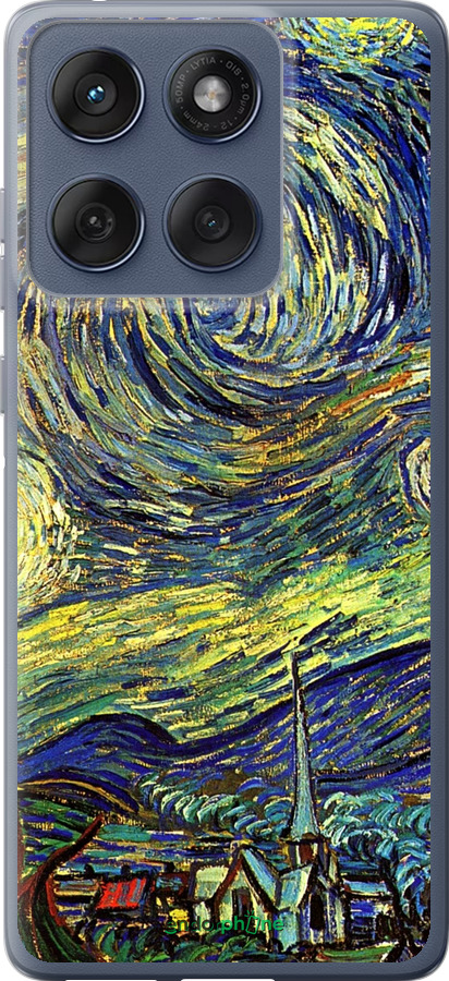 Силиконовый чехол Винсент Ван Гог. Звёздная ночь для Motorola Edge 60 Fusion 5G - 163u-4021 изображение 