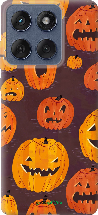 Силиконовый чехол Тыквы на Хеллоуин для Motorola Edge 60 Fusion 5G - 233u-4021 изображение 