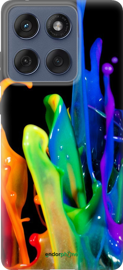 Силиконовый чехол брызги краски для Motorola Edge 60 Fusion 5G - 3957u-4021 изображение 