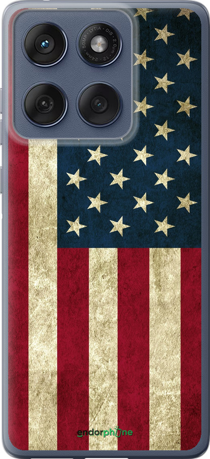 Силіконовий чехол Прапор США для Motorola Edge 60 Fusion 5G - 395u-4021 изображение 