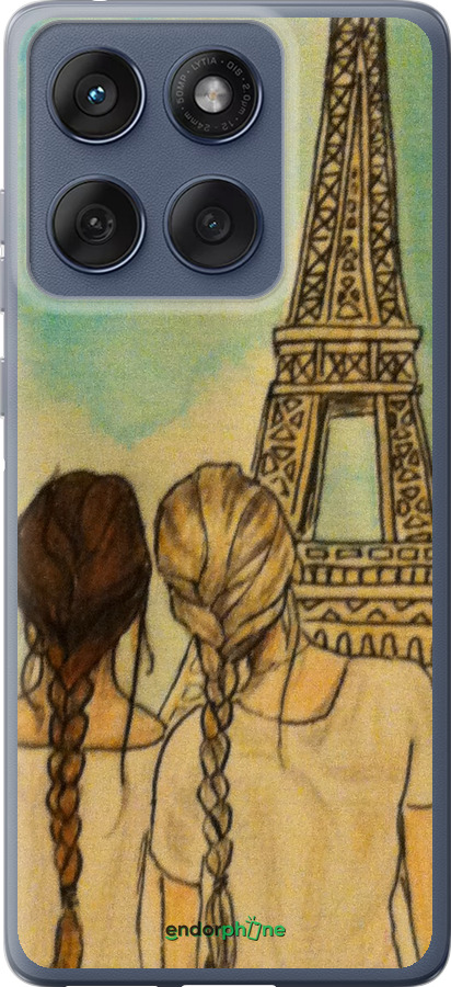 Силиконовый чехол Девушки в Париже для Motorola Edge 60 Fusion 5G - 3980u-4021 изображение 