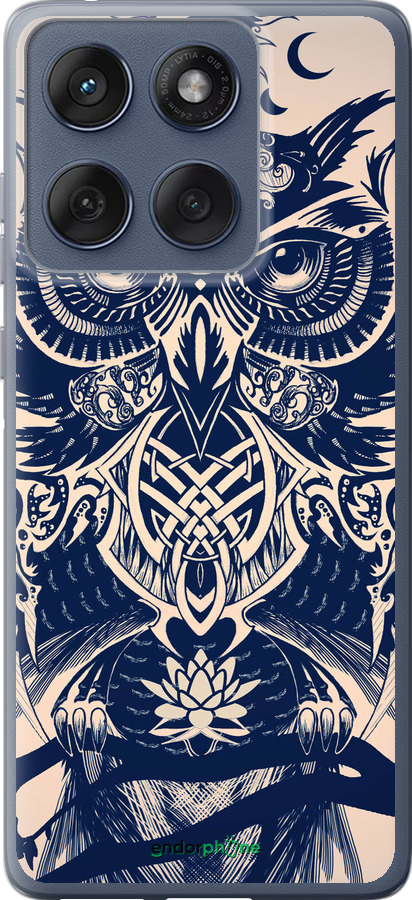 Силиконовый чехол Узорчатая сова для Motorola Edge 60 Fusion 5G - 4000u-4021 изображение 