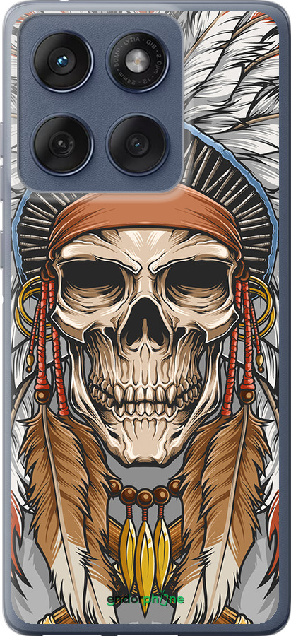 Силіконовий чехол Череп індіанця для Motorola Edge 60 Fusion 5G - 4032u-4021 изображение 