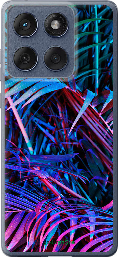 Силиконовый чехол Папоротник под ультрафиолетом для Motorola Edge 60 Fusion 5G - 4069u-4021 изображение 