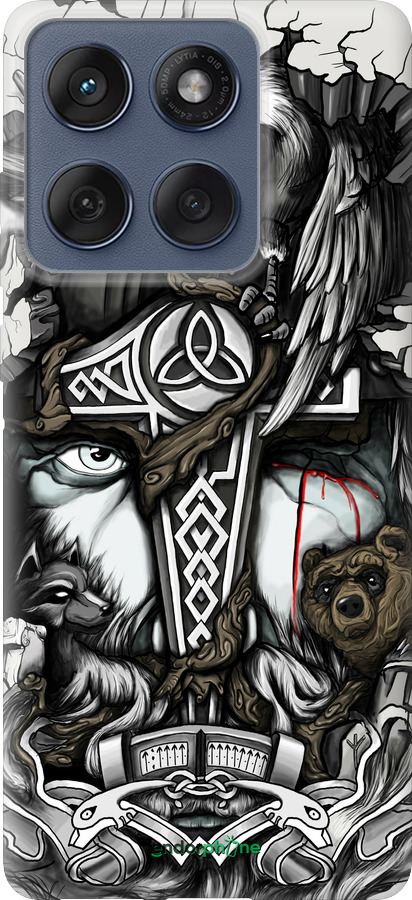Силіконовий чехол Тату Вікінг для Motorola Edge 60 Fusion 5G - 4098u-4021 изображение 