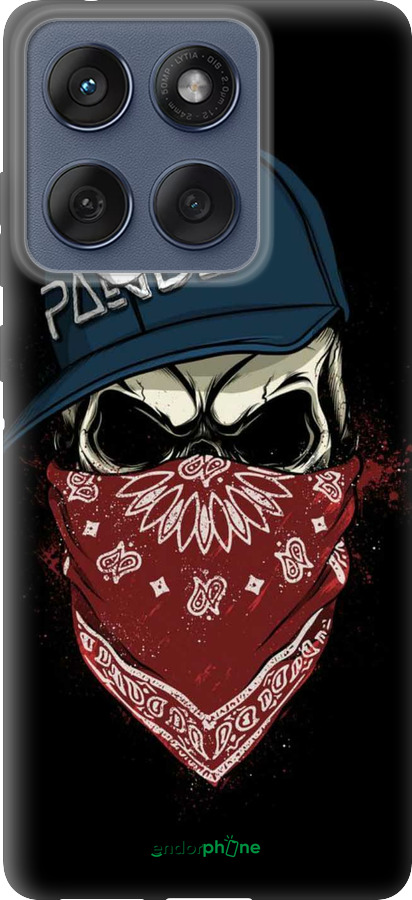 Силиконовый чехол Череп в кепке для Motorola Edge 60 Fusion 5G - 4127u-4021 изображение 