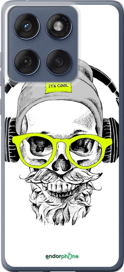 Силиконовый чехол Череп в очках и наушниках для Motorola Edge 60 Fusion 5G - 4144u-4021 изображение 
