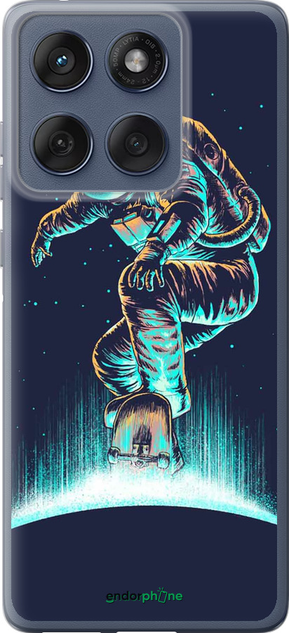 Силиконовый чехол Космонавт на скейтборде для Motorola Edge 60 Fusion 5G - 4145u-4021 изображение 