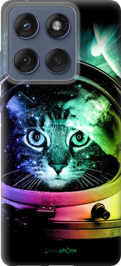 Силіконовий чехол Кіт-астронавт для Motorola Edge 60 Fusion 5G - 4154u-4021 изображение 