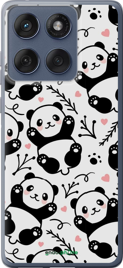 Силіконовий чехол Панди для Motorola Edge 60 Fusion 5G - 4318u-4021 изображение 