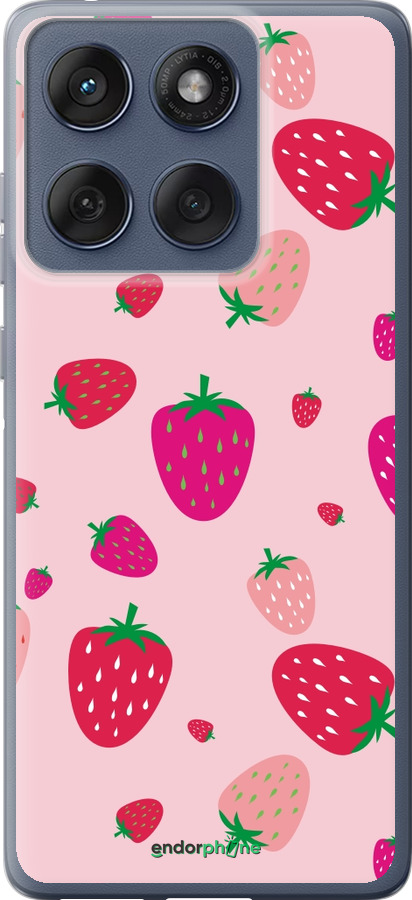 Силиконовый чехол Клубнички для Motorola Edge 60 Fusion 5G - 4332u-4021 изображение 