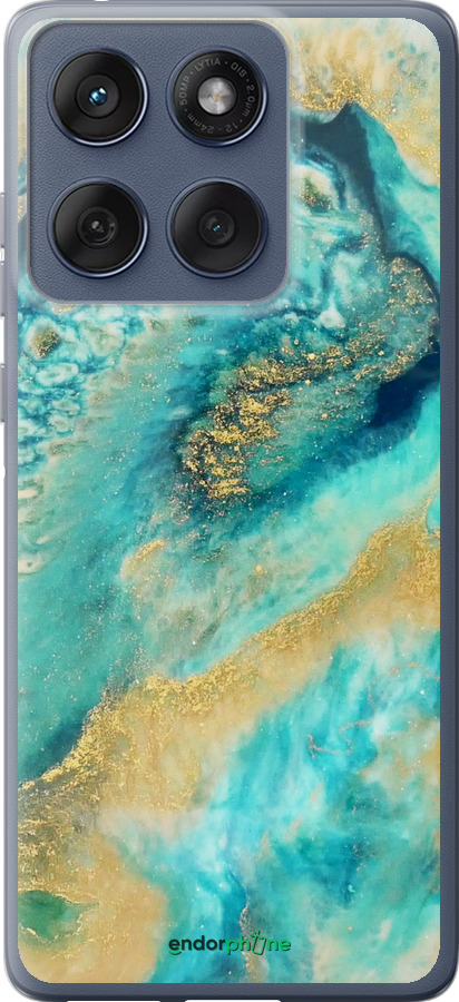 Силиконовый чехол Green marble для Motorola Edge 60 Fusion 5G - 4365u-4021 изображение 