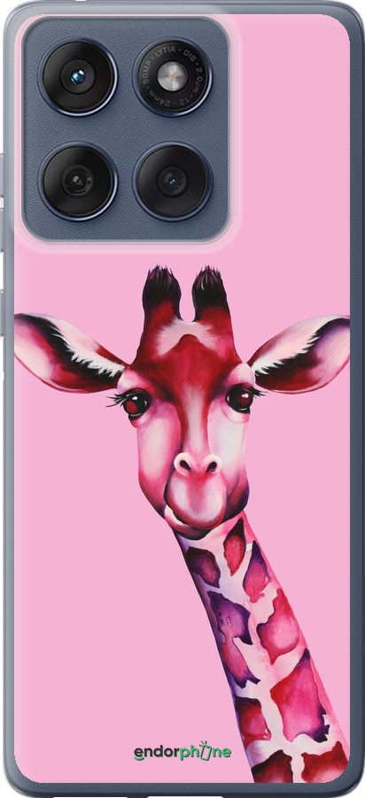 Силіконовий чехол Рожева жирафа для Motorola Edge 60 Fusion 5G - 4441u-4021 изображение 