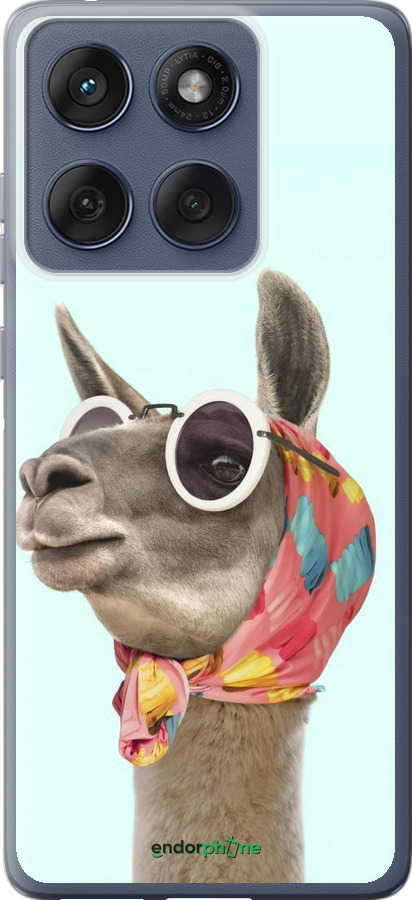 Силиконовый чехол Модная лама для Motorola Edge 60 Fusion 5G - 4479u-4021 изображение 