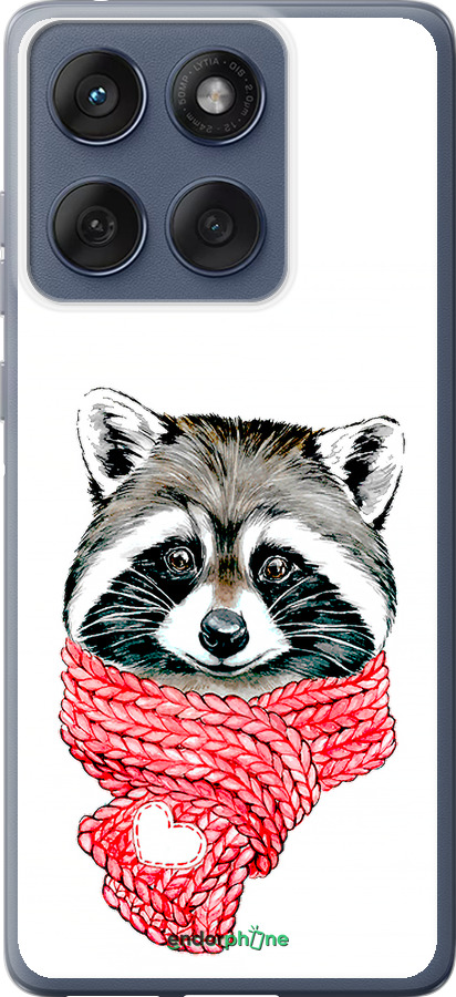 Силіконовий чехол Єнот в шарфі для Motorola Edge 60 Fusion 5G - 4688u-4021 изображение 