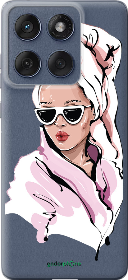 Силиконовый чехол Девушка в очках 2 для Motorola Edge 60 Fusion 5G - 4714u-4021 изображение 