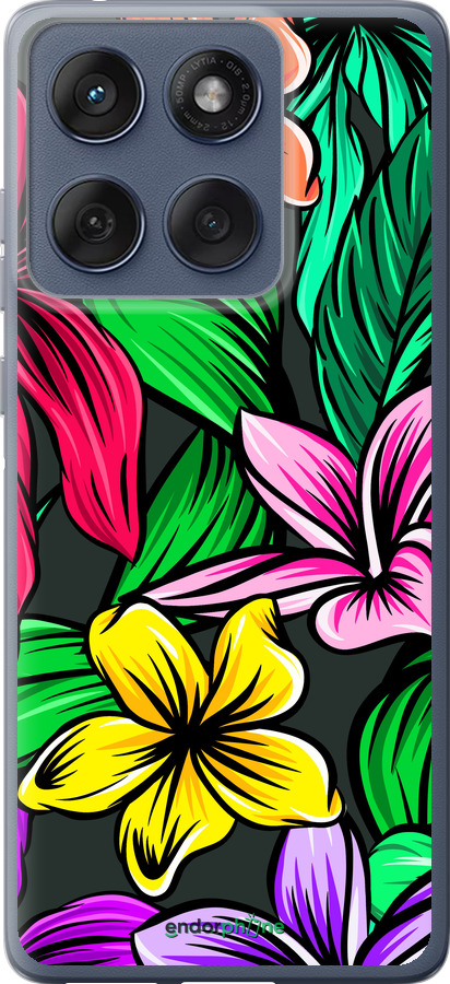 Силіконовий чехол Тропічні квіти 1 для Motorola Edge 60 Fusion 5G - 4753u-4021 изображение 