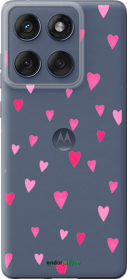 Силиконовый чехол Сердечки 2 для Motorola Edge 60 Fusion 5G - 4763u-4021 изображение 