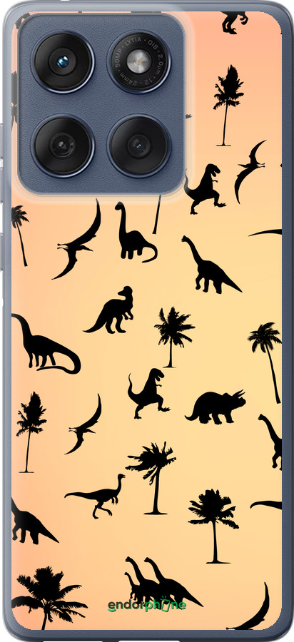 Силиконовый чехол Динозаврики 1 для Motorola Edge 60 Fusion 5G - 4772u-4021 изображение 