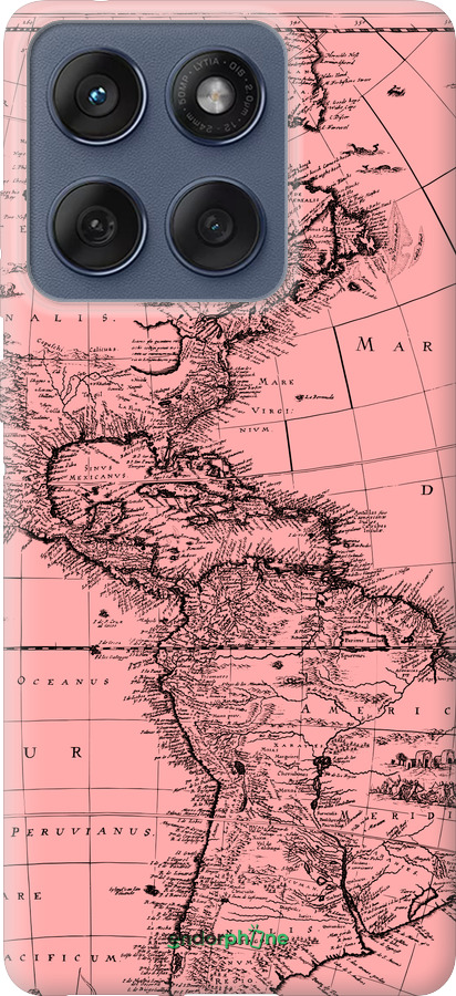 Силиконовый чехол Карта для Motorola Edge 60 Fusion 5G - 4794u-4021 изображение 