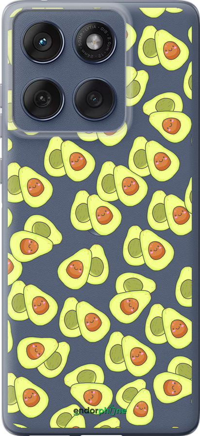 Силиконовый чехол Весёлые авокадо для Motorola Edge 60 Fusion 5G - 4799u-4021 изображение 
