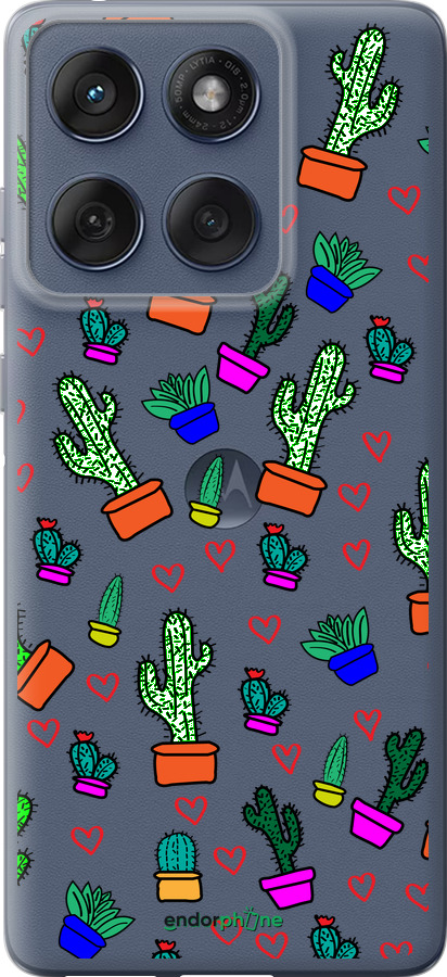 Силиконовый чехол Кактусы 4 для Motorola Edge 60 Fusion 5G - 4856u-4021 изображение 