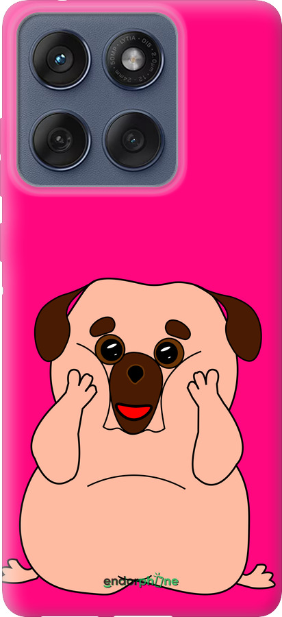 Силиконовый чехол Весёлый мопс для Motorola Edge 60 Fusion 5G - 4908u-4021 изображение 