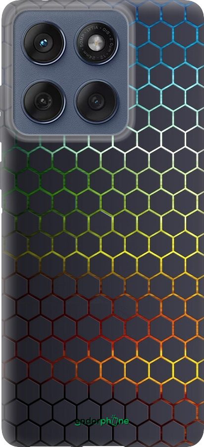 Силиконовый чехол Переливающиеся соты для Motorola Edge 60 Fusion 5G - 498u-4021 изображение 