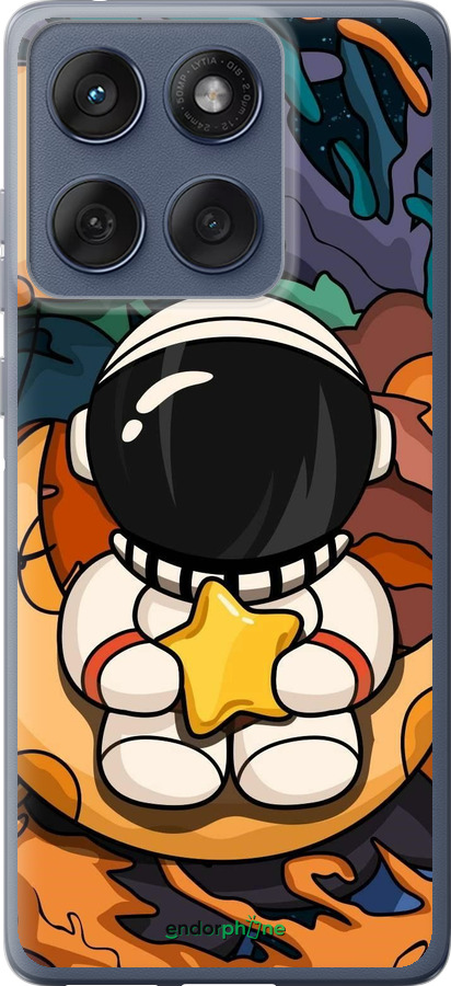 Силиконовый чехол Астронавт и звезда для Motorola Edge 60 Fusion 5G - 5326u-4021 изображение 