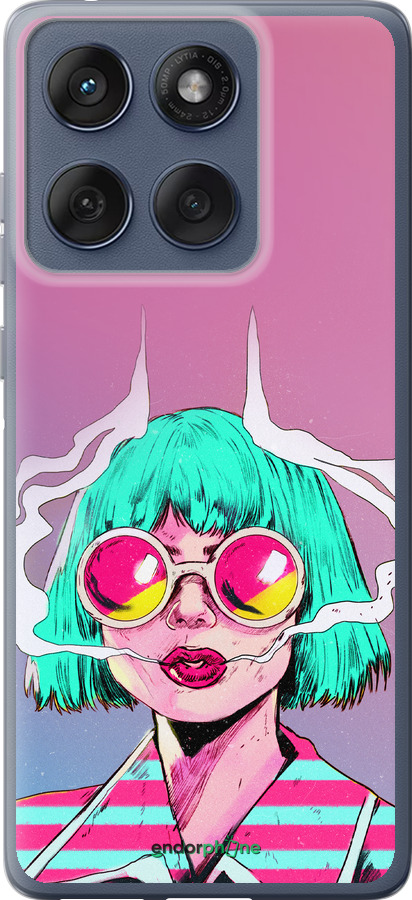 Силиконовый чехол Поп арт девушка для Motorola Edge 60 Fusion 5G - 5378u-4021 изображение 