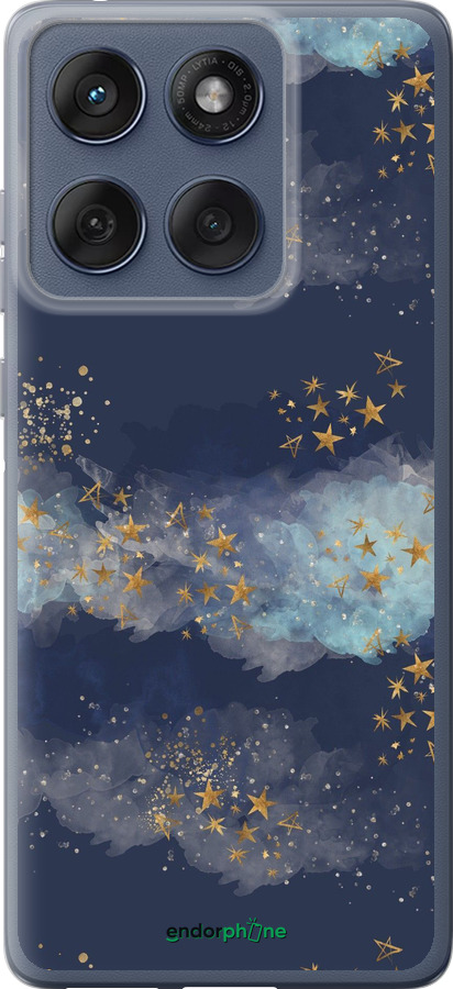 Силіконовий чехол Ніч золоті зірки для Motorola Edge 60 Fusion 5G - 5421u-4021 изображение 